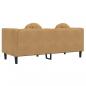 Preview: 2-Sitzer Sofa mit Kissen Braun Kunstleder Wildleder-Optik