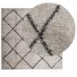 Preview: Shaggy-Teppich Hochflor Modern Beige Anthrazit 240x240 cm