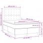 Preview: Boxspringbett mit Matratze & LED Hellgrau 120x190 cm Stoff