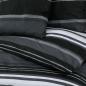Preview: Bettwäsche-Set Schwarz und Weiß 240x220 cm Baumwolle