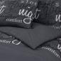Preview: Bettwäsche-Set Schwarz 240x220 cm Baumwolle