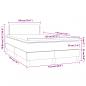 Preview: Boxspringbett mit Matratze & LED Dunkelgrau 120x190 cm Stoff