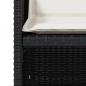 Preview: Gartenstühle mit Kissen 4 Stk. Schwarz Poly Rattan