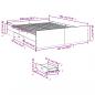 Preview: Bettgestell mit Schubladen Schwarz 150x200 cm Holzwerkstoff