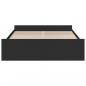 Preview: Bettgestell mit Schubladen Schwarz 150x200 cm Holzwerkstoff