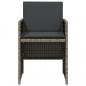 Preview: Gartenstühle mit Kissen 4 Stk. Grau Poly Rattan