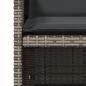 Preview: Gartenstühle mit Kissen 4 Stk. Grau Poly Rattan