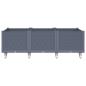 Preview: Pflanzkasten mit Rollen Grau 150x80x54 cm PP