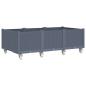Preview: Pflanzkasten mit Rollen Grau 150x80x54 cm PP