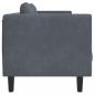 Preview: Sofa mit Kissen 3-Sitzer Dunkelgrau Samt