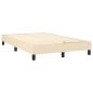 Preview: Boxspringbett mit Matratze & LED Creme 120x190 cm Stoff