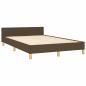 Preview: Bettgestell mit Kopfteil Dunkelbraun 120x190 cm Stoff
