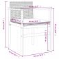 Preview: Gartenstühle mit Kissen 2 Stk. Grau Poly Rattan Massivholz