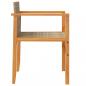 Preview: Gartenstühle 2 Stk. Beige Poly Rattan und Massivholz