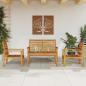 Preview: ARDEBO.de - 4-tlg. Garten-Lounge-Set Massivholz Akazie