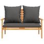 Preview: 4-tlg. Garten-Lounge-Set mit Kissen Massivholz Akazie