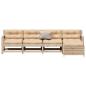 Preview: 5-tlg. Garten-Lounge-Set mit Kissen Massivholz Kiefer