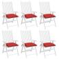 Preview: ARDEBO.de - Palettenkissen 6 Stk. Rot 50x50x7 cm Oxford-Gewebe