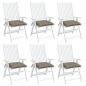 Preview: Stuhlkissen 6 Stk. Taupe 40x40x7 cm Oxford-Gewebe
