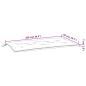 Preview: Gartenbank-Auflage Schwarz 100x50x7 cm Oxford-Gewebe