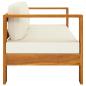 Preview: 10-tlg. Garten-Lounge-Set mit Creme Auflagen Massivholz Akazie