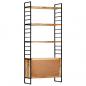 Preview: Bücherregal 4 Ebenen 80x30x180 cm Raues Mangoholz