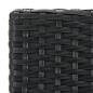 Preview: 3-tlg. Gartenbar-Set mit Kissen Poly Rattan Schwarz