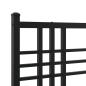 Preview: ARDEBO.de - Bettgestell mit Kopf- und Fußteil Metall Schwarz 200x200 cm
