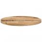Preview: Tischplatte Ø 60x1,5 cm Rund Raues Massives Mangoholz