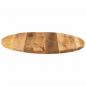 Preview: Tischplatte Ø 70x2,5 cm Rund Raues Massives Mangoholz