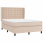 Preview: Boxspringbett Matratze Cappuccino-Braun 140x190cm Kunstleder