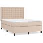 Preview: Boxspringbett Matratze Cappuccino-Braun 140x190cm Kunstleder