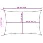 Preview: Sonnensegel 160 g/m² Creme 3,5x5 m HDPE   