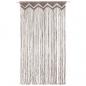 Preview: Makramee Vorhang Taupe 140x240 cm Baumwolle