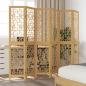 Preview: ARDEBO.de - 6-tlg. Raumteiler Braun Massivholz Paulownia