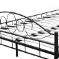 Preview: Bett mit Matratze Schwarz Metall 180×200 cm