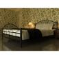 Preview: Bett mit Matratze Schwarz Metall 180×200 cm