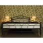 Preview: Bett mit Matratze Schwarz Metall 180×200 cm 