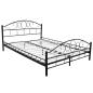 Preview: Bett mit Matratze Schwarz Metall 180×200 cm