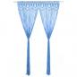 Preview: ARDEBO.de - Makramee Vorhang Blau 140x240 cm Baumwolle