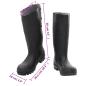 Preview: Gummistiefel Schwarz Größe 39 PVC