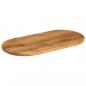 Preview: Tischplatte 100x40x3,8 cm Oval Massivholz Mango