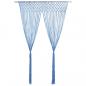Preview: ARDEBO.de - Makramee Vorhang Blau 140x240 cm Baumwolle