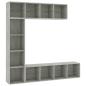 Preview: 3-tlg. Bücher-/TV-Schrank Set Betongrau 180x30x180 cm