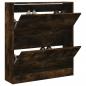 Preview: ARDEBO.de - Schuhschrank Räuchereiche 80x21x87,5 cm Holzwerkstoff