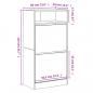 Preview: Schuhschrank Räuchereiche 60x34x116 cm Holzwerkstoff