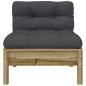 Preview: Gartensofa mit Kissen und Hocker 2-Sitzer
