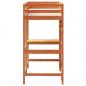 Preview: Hochbett mit Schreibtisch Wachsbraun 80x200cm Massivholz Kiefer