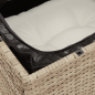 Preview: 3-tlg. Garten-Sofagarnitur mit Kissen Beige Poly Rattan