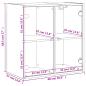 Preview: Wandschrank mit Glastüren Weiß 68x37x68,5 cm